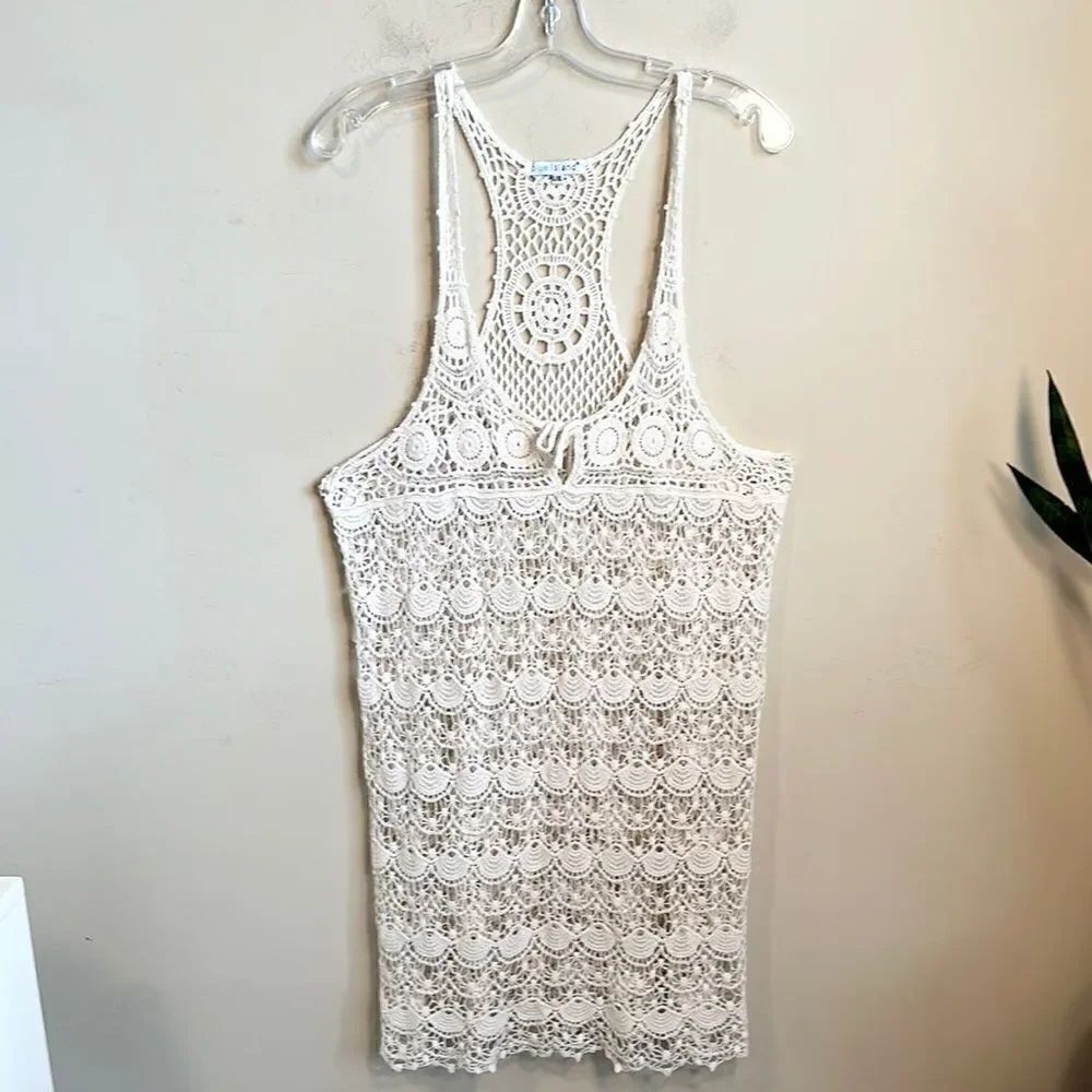 Blue Island Crochet Swimsuit Cover-up L/XL